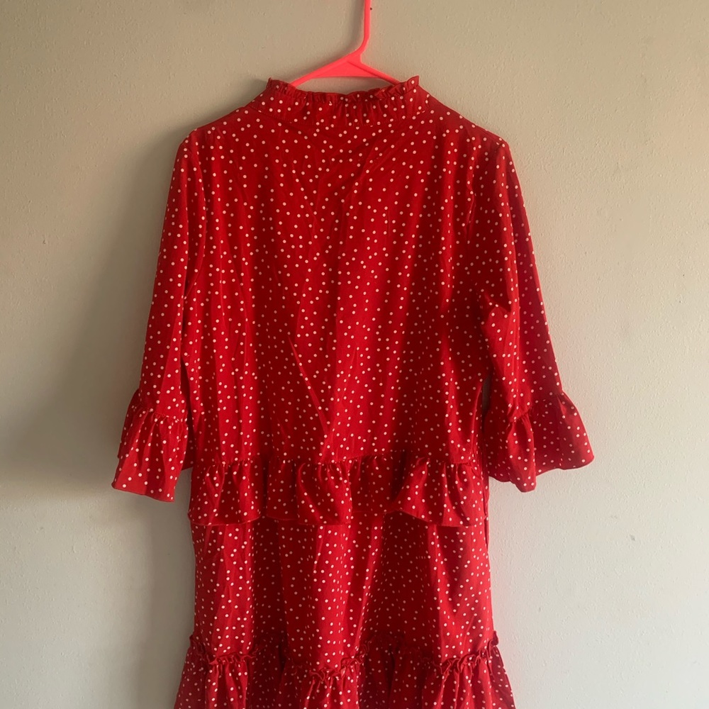 Red and White Polka Dot Dress
